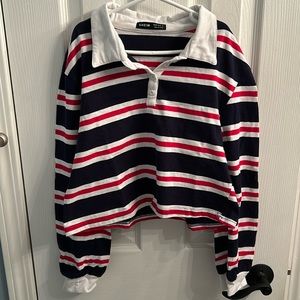 SHEIN - Women’s M Cropped Striped Shirt